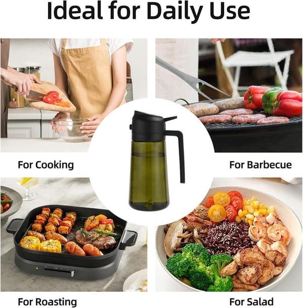 🌿 2-in-1 Oil Sprayer & Dispenser – Control Every Drop, Cook Healthier! 🍳✨