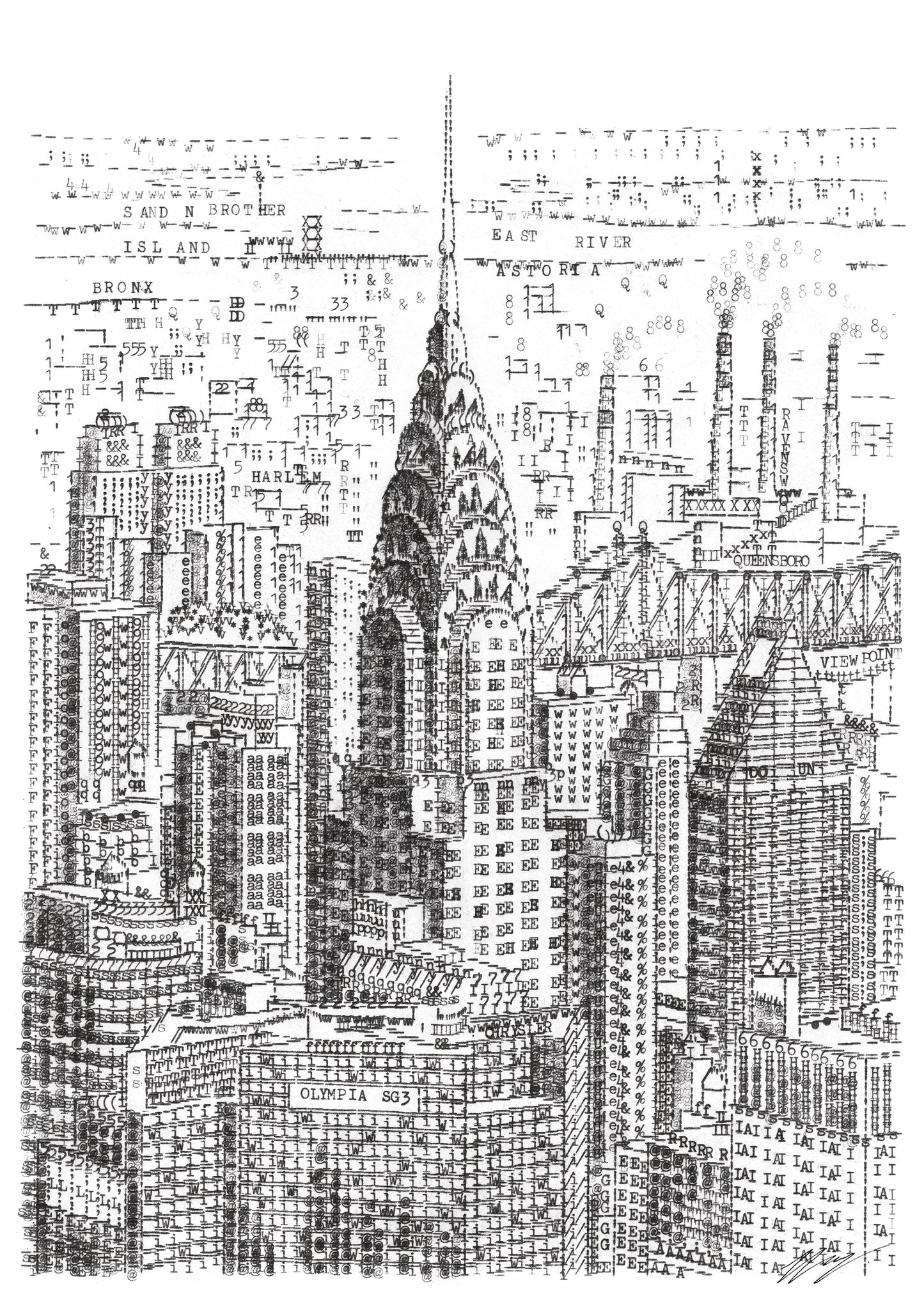 🖋️ James’ Typewriter Art Collection — Iconic American Landmarks