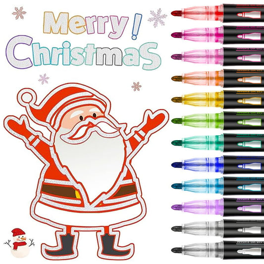 Outline Shimmer Markers | The Viral "Magic" Double-Line Pens
