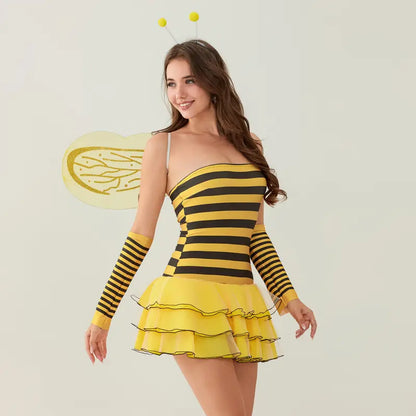 🎃🐝 Halloween Bee & Ladybug Costume – Cosplay Dress-Up Set for Women 🐞✨