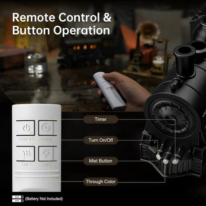 Train Diffuser 300ML 🚂 Essential Oil Aroma Humidifier | Cool Mist + Night Light