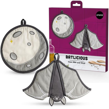 🔥LAST DAY 50% OFF - 🦇OTOTO Batlicious Oven Mitts & Pot Holders Set