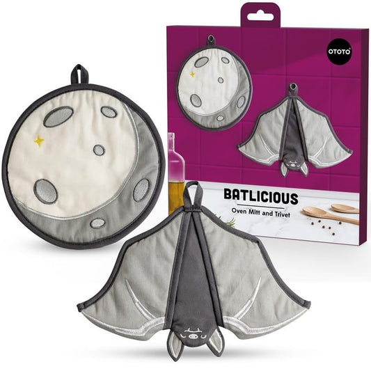 🔥LAST DAY 50% OFF - 🦇OTOTO Batlicious Oven Mitts & Pot Holders Set