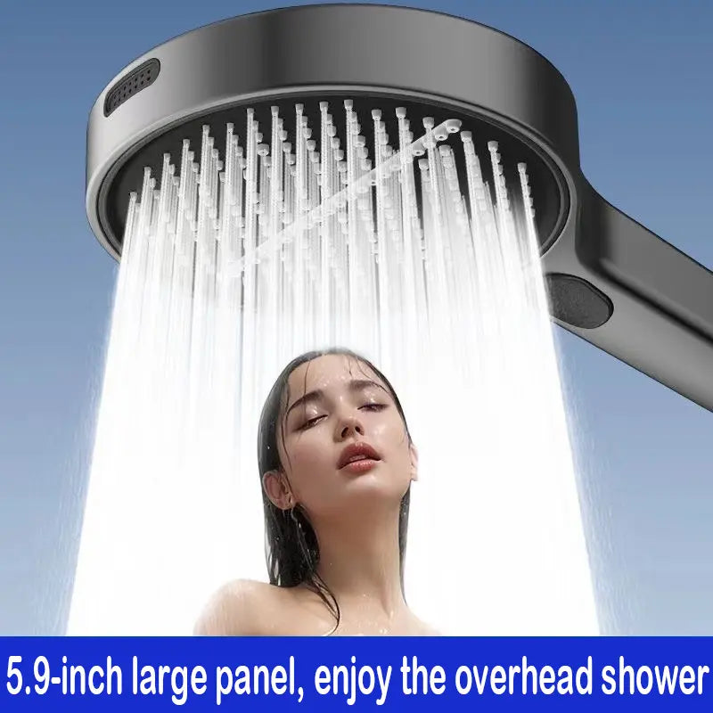 🚿 Turbo High-Pressure Shower Head Set with 1.5m Hose
