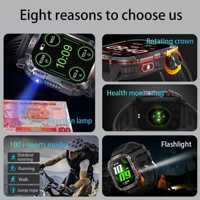 Men's Military Outdoor Sports Smart Watch for Android & IOS
