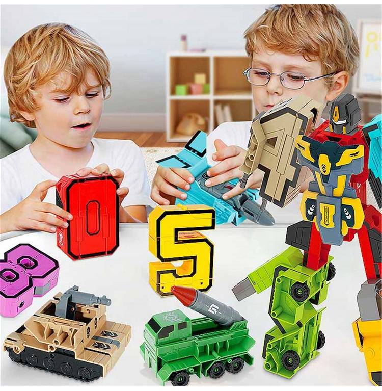 Transforming Number Deformation Robot Toy For Kids