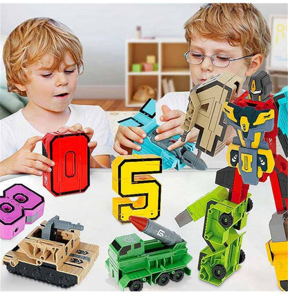 Transforming Number Deformation Robot Toy For Kids