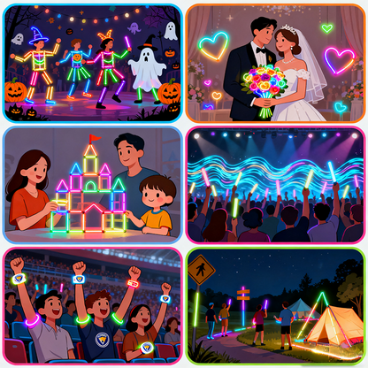 🎃✨ Halloween Glow Sticks — Stick On & Shine All Night! ✨🎃