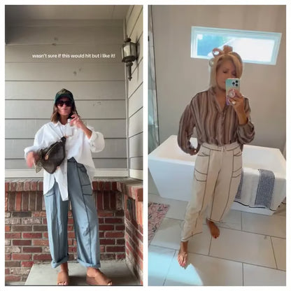 🔥LAST DAY 49% OFF -Tanming Women's Barrel Sweatpants👖