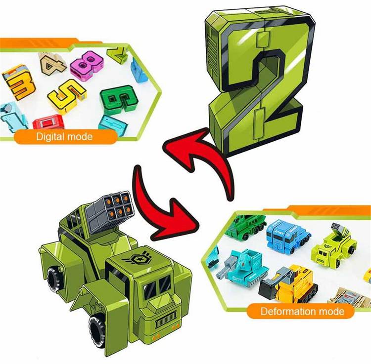 Transforming Number Deformation Robot Toy For Kids