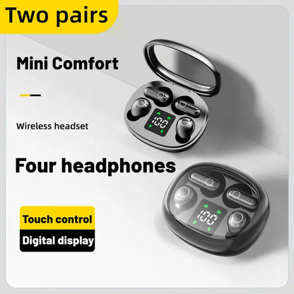 🎧 Wireless Bluetooth Headphones — 2 Pairs Invisible Mini Earbuds