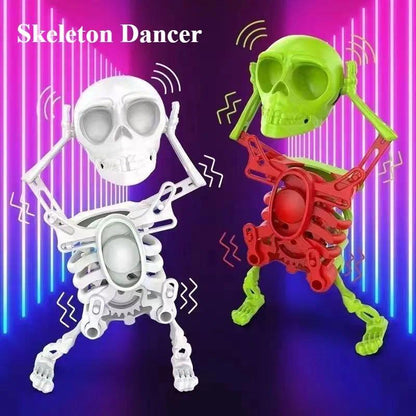 🎃 Halloween Toy – 💀3D Printed Wind-up Dancing Skeleton Toy ✨