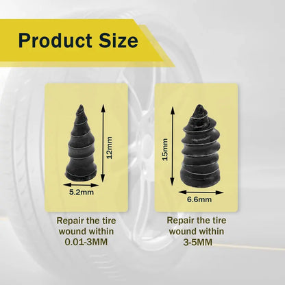 Tire Repair Rubber Nails Kit with 2 Sizes for Car/Motorcycle/Truck/Tractor