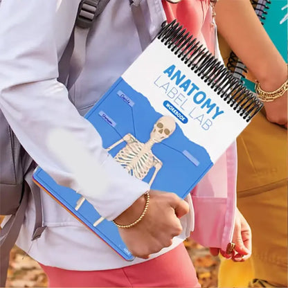 Anatomy Label Workbook 📘 – Skeleton Body Structure Diagram for Learning | Educational Student Study Supply 🦴✏️