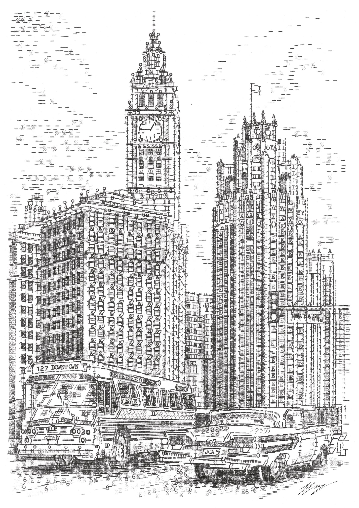 🖋️ James’ Typewriter Art Collection — Iconic American Landmarks