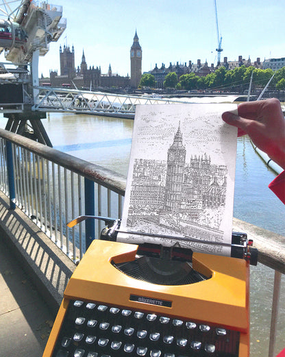 🖋️ James’ Typewriter Art Collection — Iconic American Landmarks