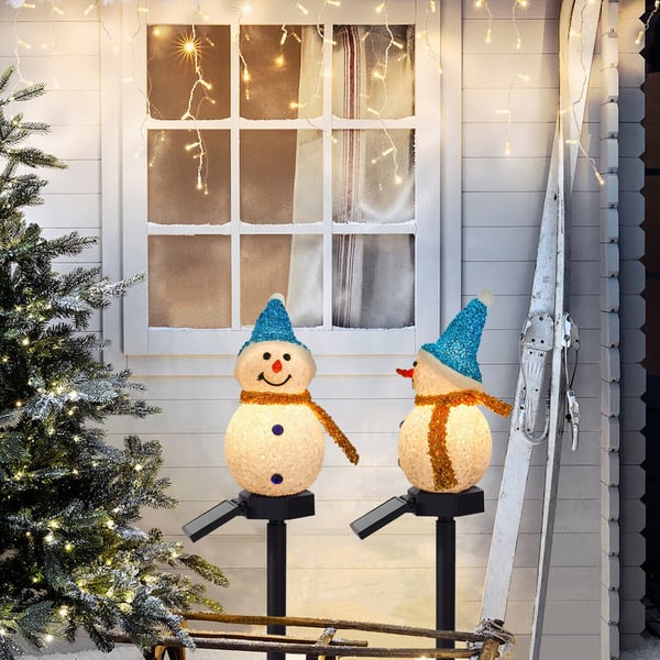 ⛄Outdoor Solar Snowman Garden Lights