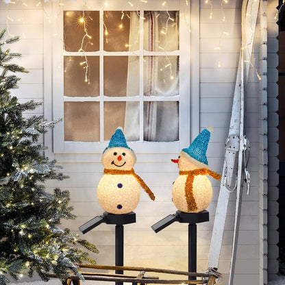 ⛄Outdoor Solar Snowman Garden Lights