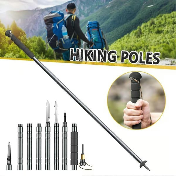 ⚡7-in-1 Tactical Hiking Stick
