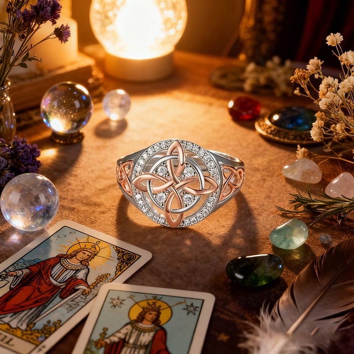 🔥⏰Last Batch Selling Fast!🔮💍Handmade S925 Witch's Return-Knot Protection Ring💞Protect Your Loved Ones