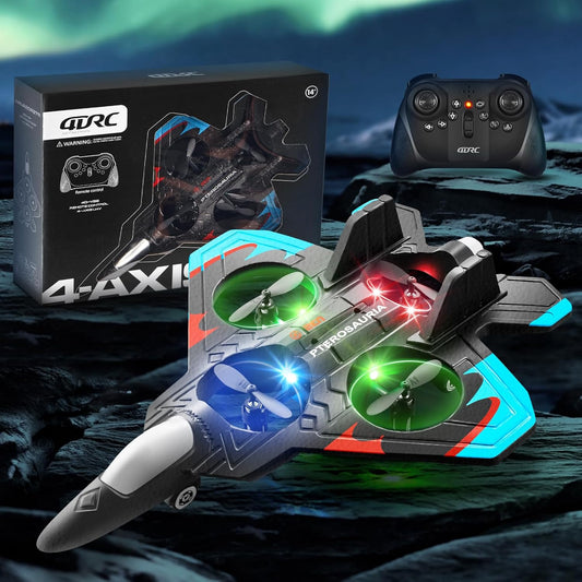 4DRC 2.4Ghz Jet Fighter Stunt RC Airplane with LED Lights✈