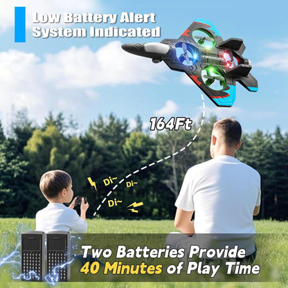4DRC 2.4Ghz Jet Fighter Stunt RC Airplane with LED Lights✈
