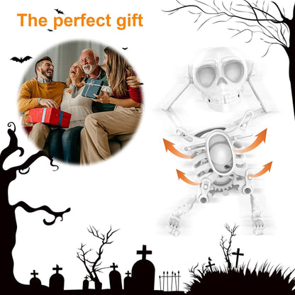 🎃 Halloween Toy – 💀3D Printed Wind-up Dancing Skeleton Toy ✨