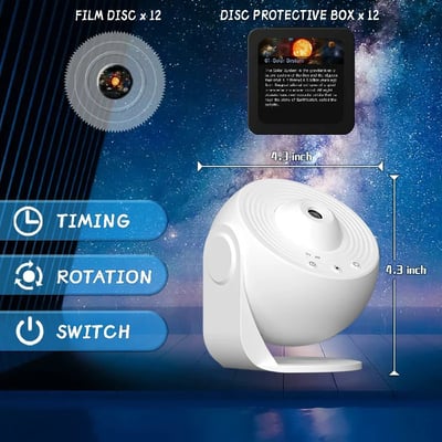 Lunara Starry Sky Projector LED Night Lamp For Bedroom