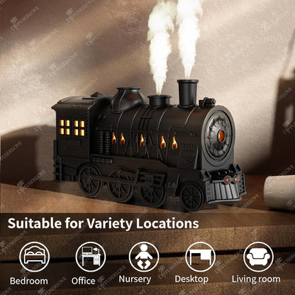 Train Diffuser 300ML 🚂 Essential Oil Aroma Humidifier | Cool Mist + Night Light