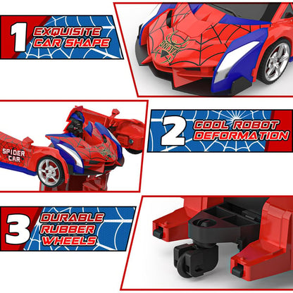 Transform Easter RC Cars for Boys 3-15,2.4Ghz Remote Control 1:18 Scale Robot Deformation 360° Rotation
