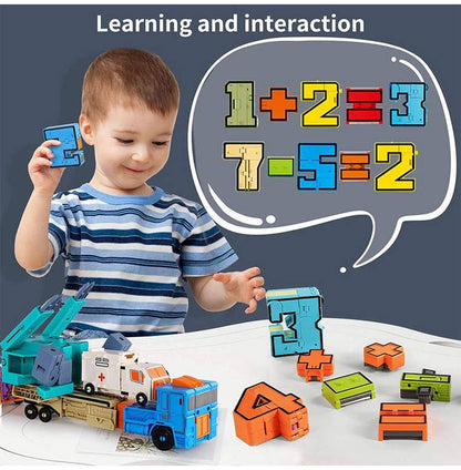 Transforming Number Deformation Robot Toy For Kids
