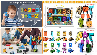 Transforming Number Deformation Robot Toy For Kids