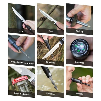 ⚡7-in-1 Tactical Hiking Stick
