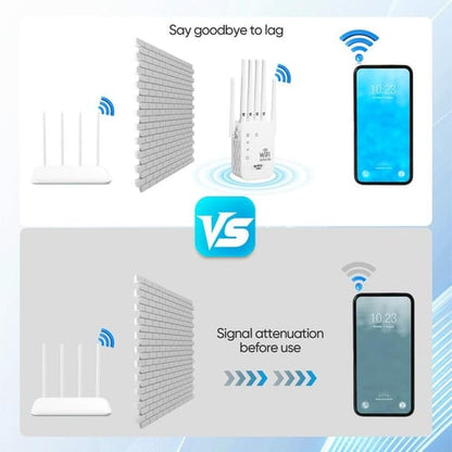 🔥📶WiFi Extender 6-Antenna Strong Signal🚀⚡