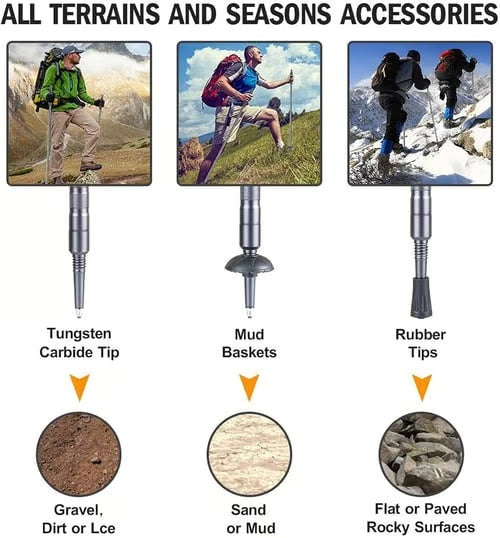 ⚡7-in-1 Tactical Hiking Stick