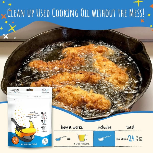 🦈 Oil Stone™ As Seen on Shark Tank |Super Fry Cooking Oil Solidifier