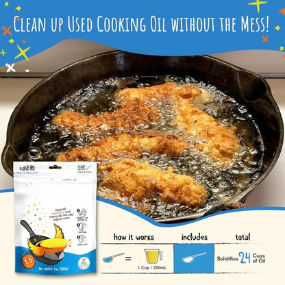 🦈 Oil Stone™ As Seen on Shark Tank |Super Fry Cooking Oil Solidifier