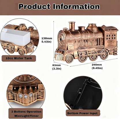 Train Diffuser 300ML 🚂 Essential Oil Aroma Humidifier | Cool Mist + Night Light