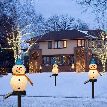⛄Outdoor Solar Snowman Garden Lights