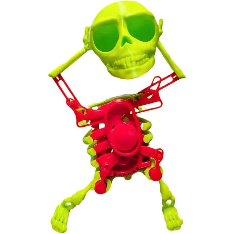 🎃 Halloween Toy – 💀3D Printed Wind-up Dancing Skeleton Toy ✨