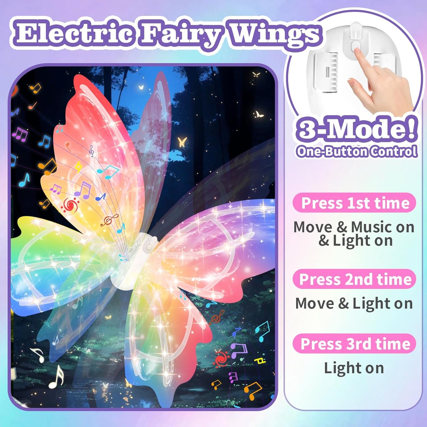 Light Up Fairy Wings for Girls