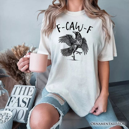 🖤 Comfort Colors F-Caw-F T-Shirt 🖤 - 🎃 Halloween Tee | 🍂 Fall Shirt | 🐦 Raven Crow Funny Graphic Tee