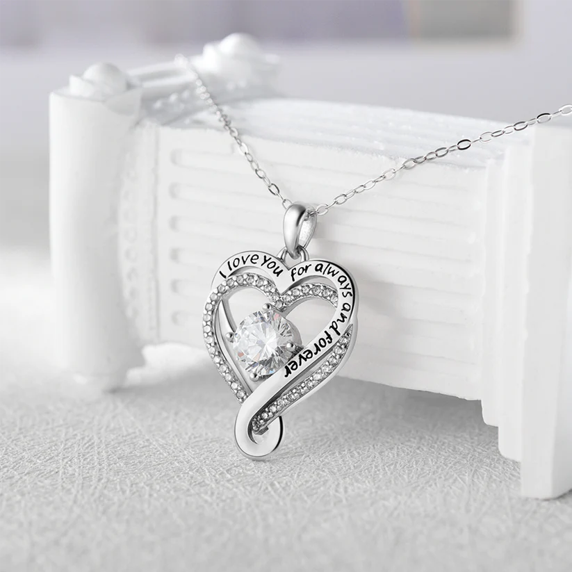 💖 "To My Wife" Forever & Always Heart Necklace