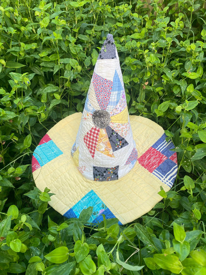 🔥Last Day 49% OFF - The Quilted Witch Hat | Handcrafted Folk Art Hat