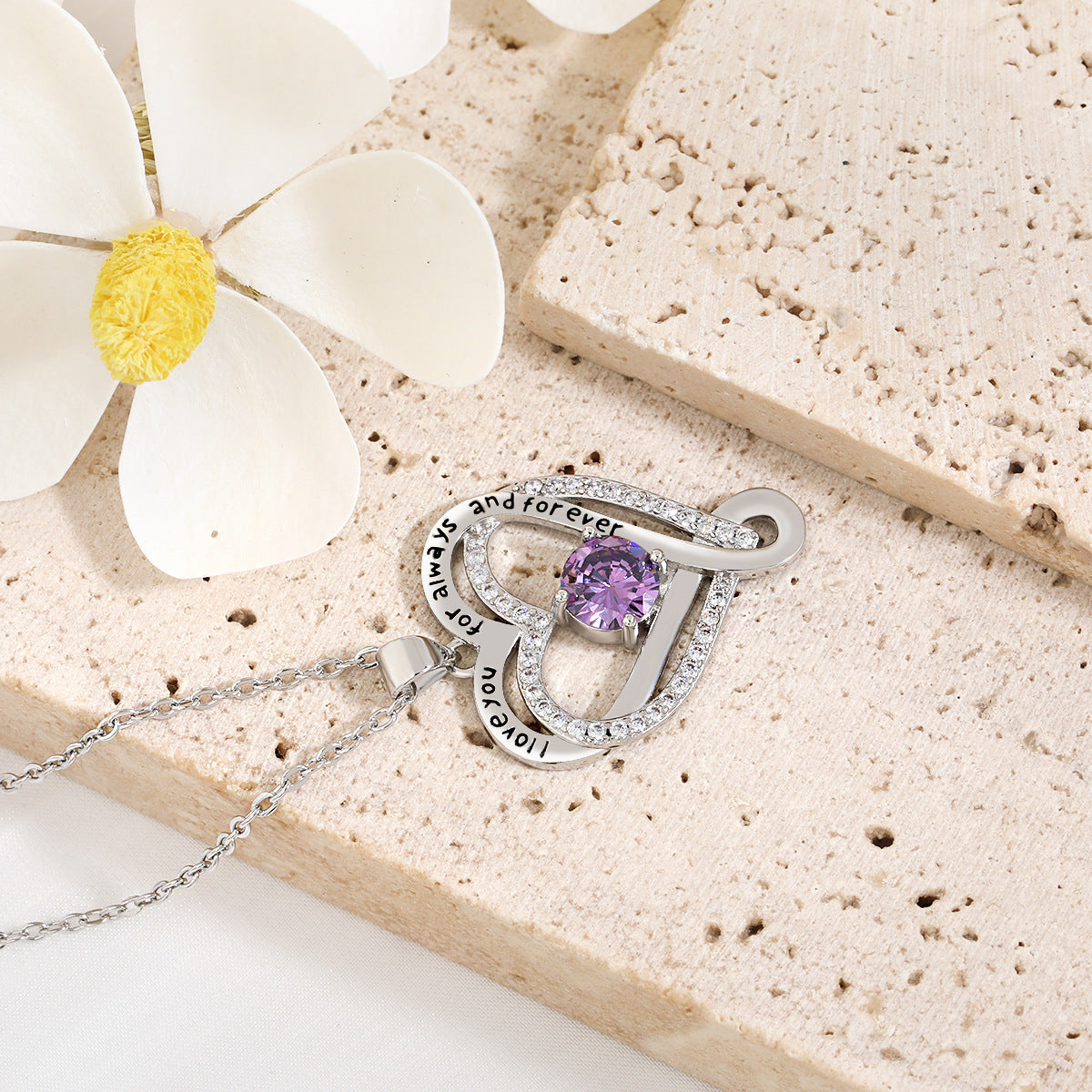 💖 "To My Wife" Forever & Always Heart Necklace