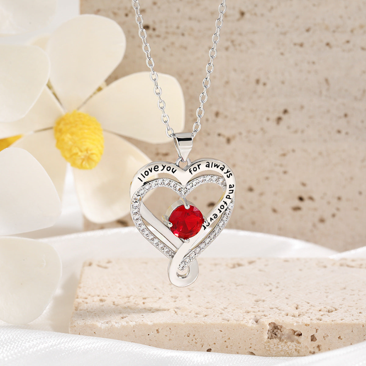 💖 "To My Wife" Forever & Always Heart Necklace