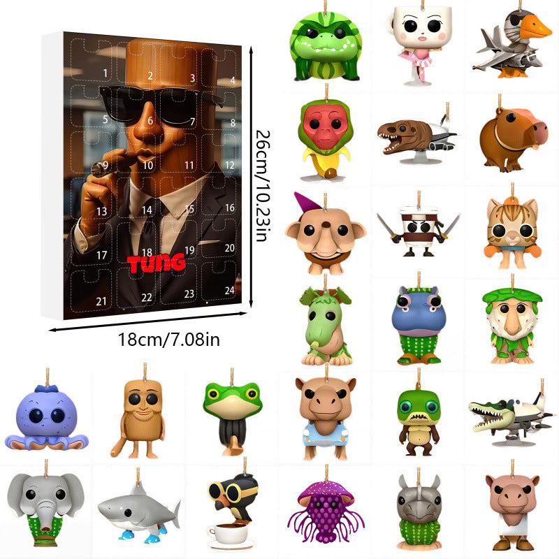 🔥Last Day 49% OFF - 🎁Tung Tung Tung Sahur Italian Brainrot Countdown 24Days Advent Calendar