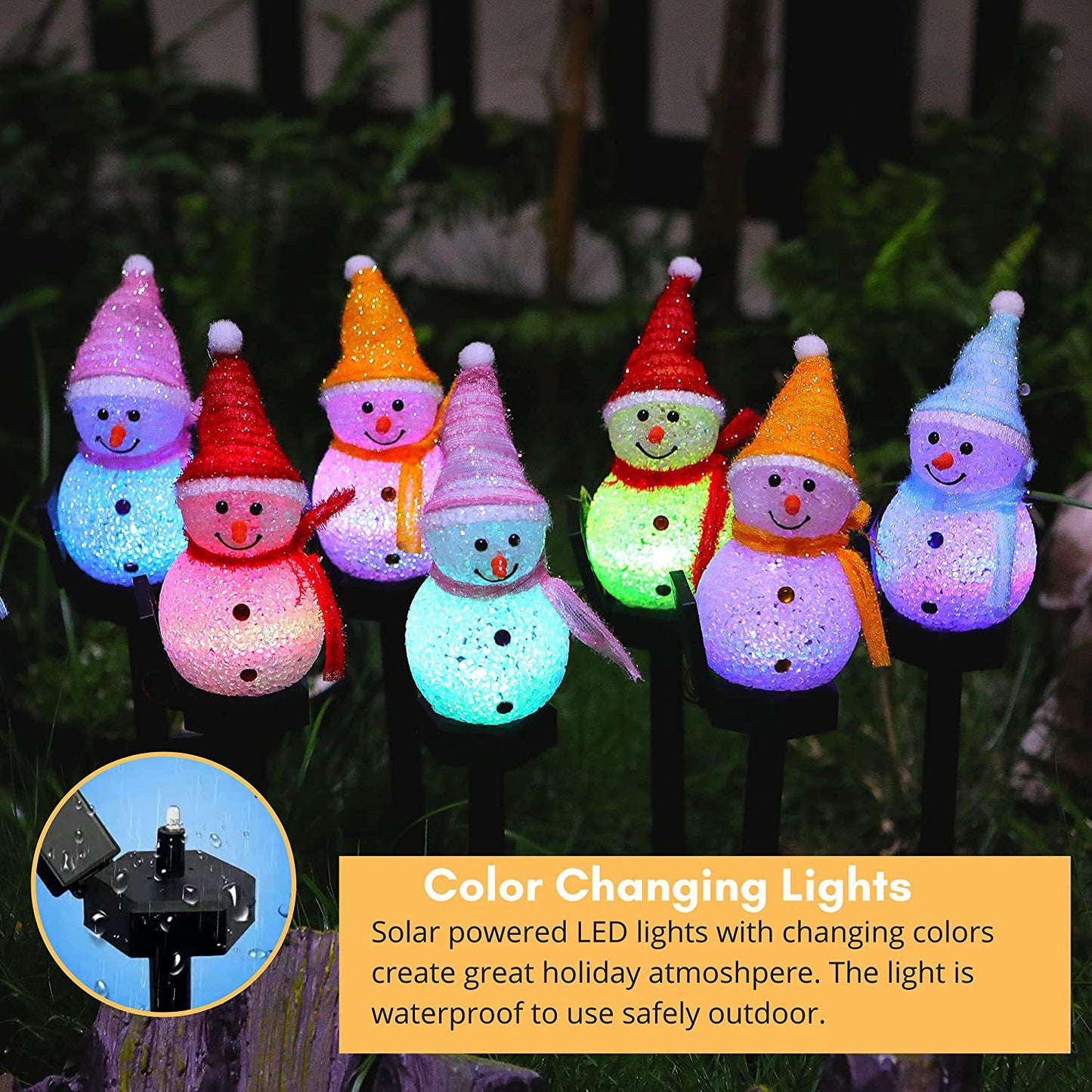 ⛄Outdoor Solar Snowman Garden Lights