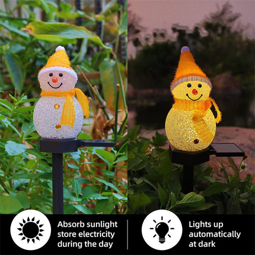 ⛄Outdoor Solar Snowman Garden Lights