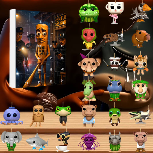 🔥Last Day 49% OFF - 🎁Tung Tung Tung Sahur Italian Brainrot Countdown 24Days Advent Calendar